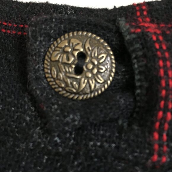 Vintage Fersten Canadian Plaid Pleated Witchy Wool Blend Skirt - Picture 5 of 16